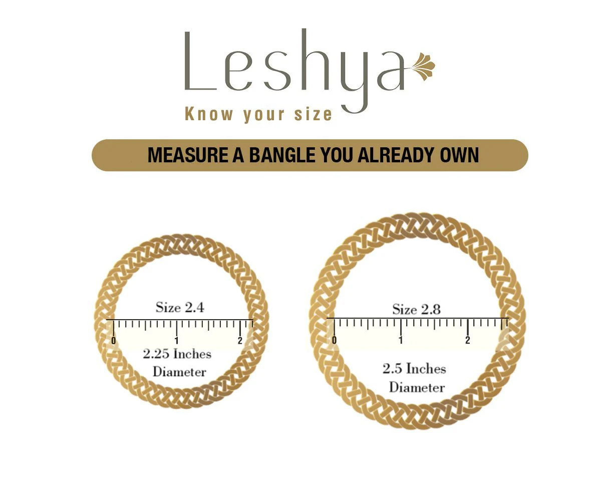 Set of 2 Colored Chakri Shining Bangle Set - Image 23