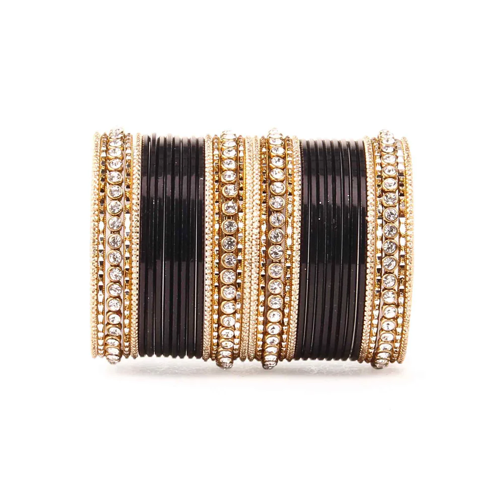 Simple Matte Textured Stone Bangle Set (Plus Size) - Image 5