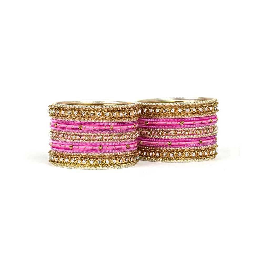 Elegant Colored Thread Bangle Set - Image 12