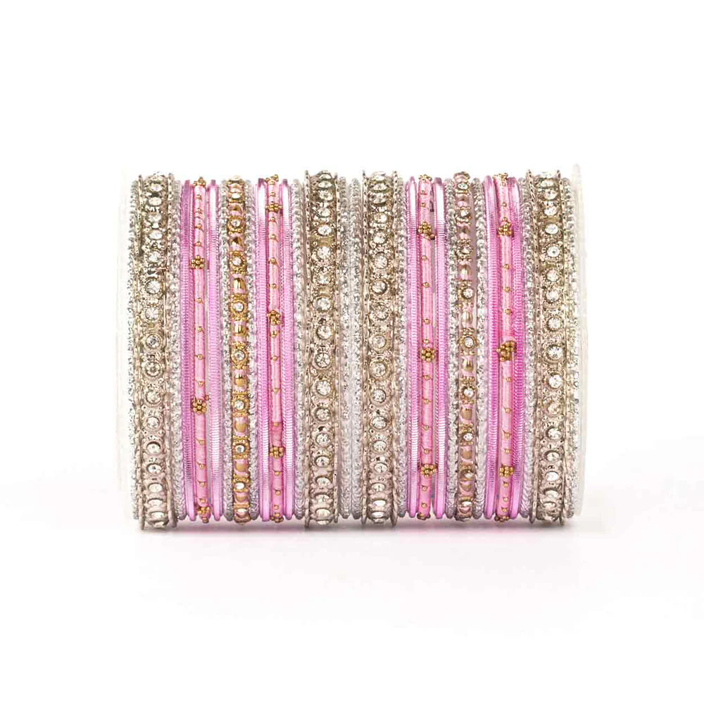 Elegant Colored Thread Bangle Set - Image 13