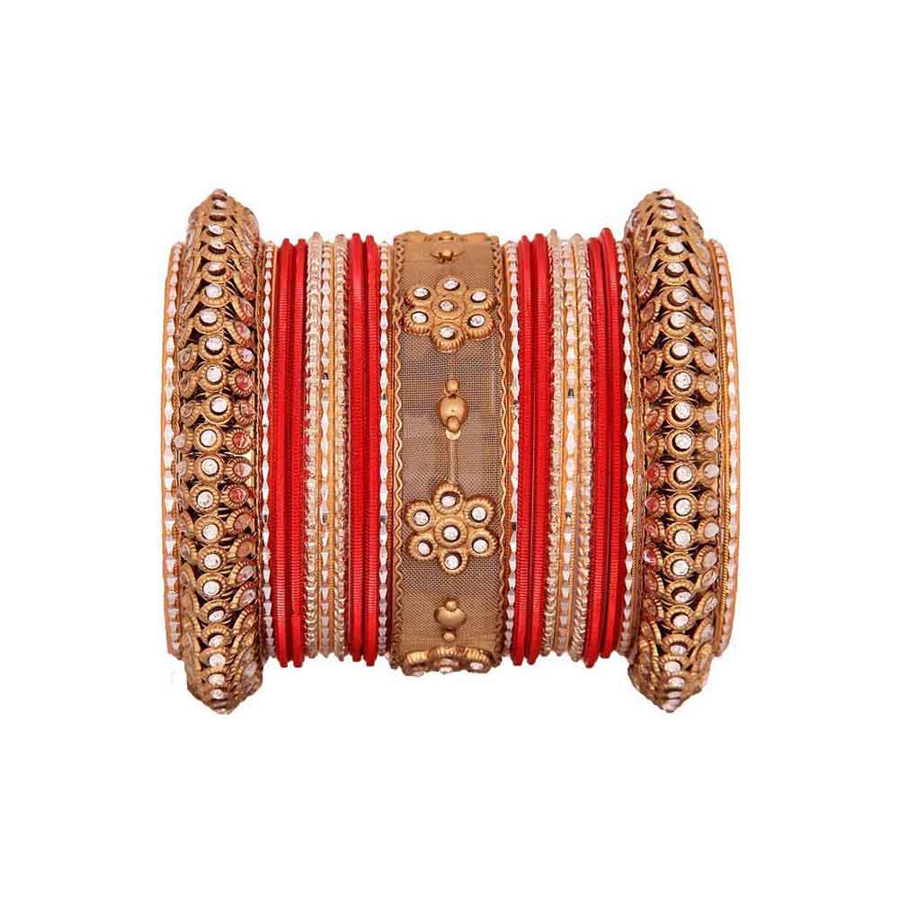 Set of 2 Multi-Colored Velvet Textured Bangle Set (Plus Size) - Image 4