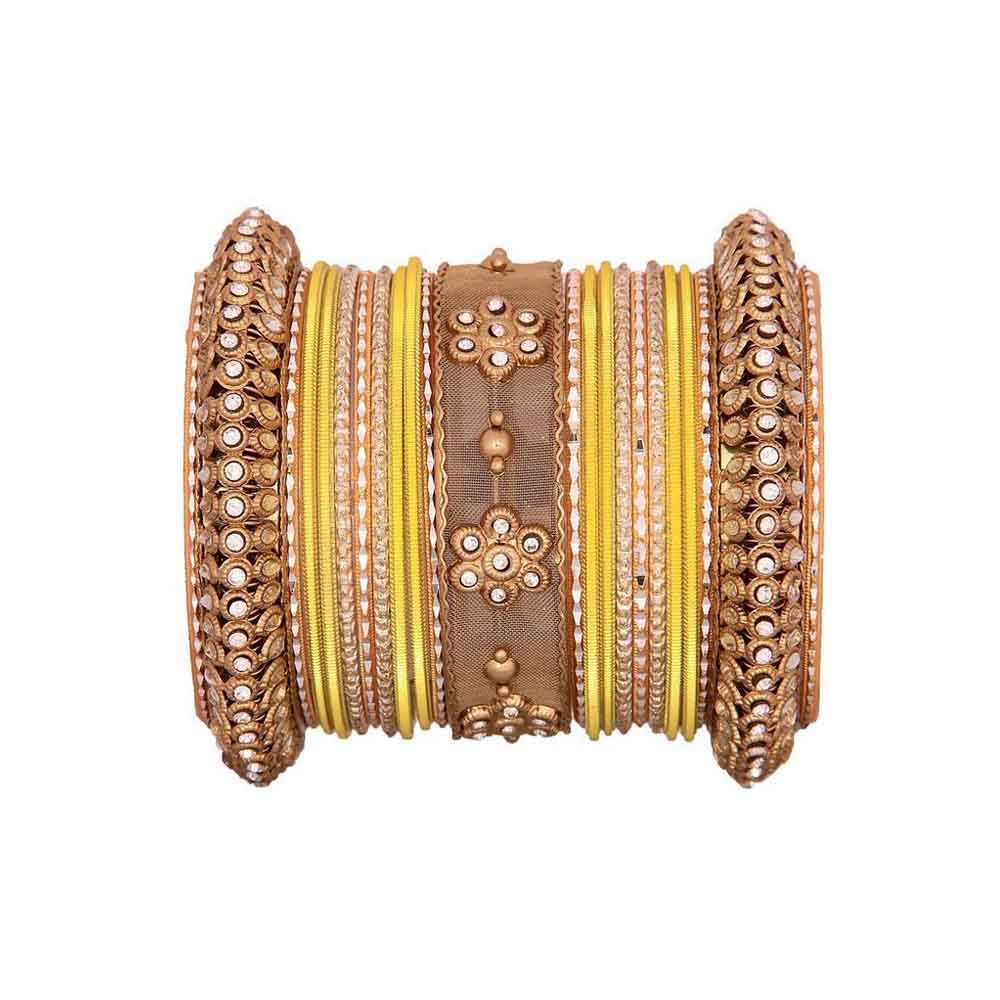 One Hand Multi-Colored Velvet Textured Bangle Set - Image 7