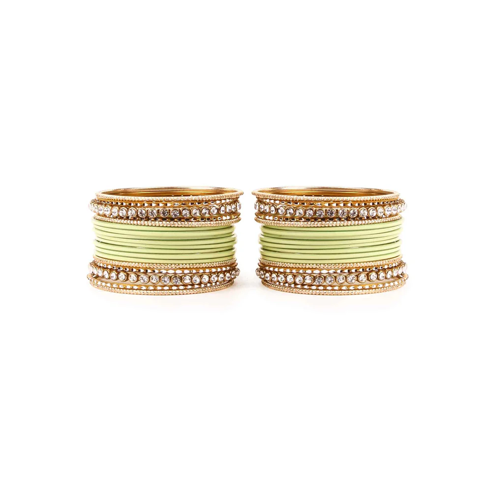 Simple Matte Textured Stone Bangle Set - Image 9